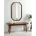 thumbnail image 6 of Kate and Laurel Glenby Traditional Scalloped Wall Mirror, 24 x 36, Walnut Brown, Wooden Farmhouse Bathroom Mirror with Rounded and Stepped Frame Profile, 6 of 7