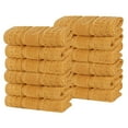 thumbnail image 3 of Superior Cotton Waffle Border Face Towel Washcloth Set of 12, Gold, 3 of 13