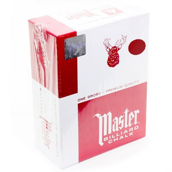 Master Pool Cue Chalk - Gross 144 Pieces - Burgundy