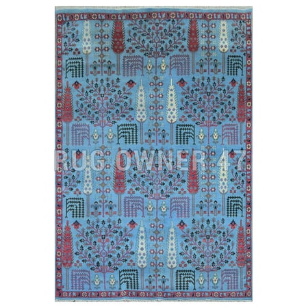 Hand-Knotted Elegance Serapi Area Rug 9X12 Home Decor Handmade Serapi Area Rug M Blue, Rust