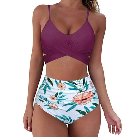 

KI-8jcuD Bikini Tops For Women Women Loose Print Bikini Set Push Up Bathing Fashion Swimwear High Waist Swimsuit Ladies Swim Shorts American Swim Shorts Women Sports Bra Swimsuits For Women Swim Sho