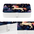 thumbnail image 4 of Unicorn Portable PU Leather Jewelry Box Organizer with Removable Compartment, Necklace Holder, Bracelet Holder, 4 of 6