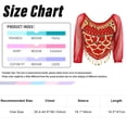 thumbnail image 7 of Kaerm Lady's Belly Dance Costumes Long Sleeve Chiffon Blouse Top with Beaded Glitter Circle Tassels Purple One Size, 7 of 7
