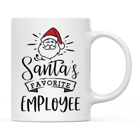 Koyal Wholesale Santa Claus Ceramic Coffee Mug, Santa's Favorite Employee