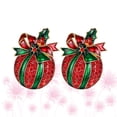 thumbnail image 4 of MasteelfCA 2Pcs Christmas Decor Brooch Pin Rhinestone Creative Apple Shape Brooch Pin Clip for Clothes Scarf Xmas Gift, 4 of 8
