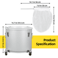 thumbnail image 3 of Fryer Grease Bucket 10 Gal,Fryer Oil Bucket w/Rust-Proof Coating,Coated Carbon Steel Oil Filter Pot,Grease Can with Caster Base,Oil Transport Container w Lid & Lock Clips & Filter Bag, 3 of 8