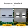 thumbnail image 5 of Tunhigl 4 Pack Solar Wall Wash Lights Outdoor - Waterproof LED Solar Powered Garden Lights for Patio, Yard, Pathway Lighting, Dusk to Dawn Lighting, Weather Resistant Landscape Spotlights Black, 5 of 9