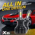 thumbnail image 2 of Bombillas LED universales de 4 lados para faros antiniebla de faros de automóviles 6500K 8000LM 52W 9-32V DC Ndcxsfigh Accesorios para autos y motos, 2 of 9