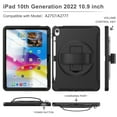 thumbnail image 5 of Dteck iPad 10th Generation Case 10.9", Shockproof Case with 360° Rotating Hand Strap/Pencil Holder/Kickstand Cover for iPad 10th Gen 2022,Black, 5 of 8