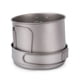 thumbnail image 2 of Kit de taza de titanio Juego de utensilios de cocina para acampar para exteriores Ultralight Titanium Set de 1100 ml de olla y sartén de 350 ml con asas plegables, 2 of 7