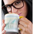 thumbnail image 2 of 3dRose, Two Aqua Giraffes animal art, 11oz Two-Tone Yellow Mug, 2 of 7