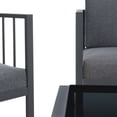 thumbnail image 5 of SAFAVIEH Holyoke Outdoor Patio 4 Piece Conversation Set, Grey, 5 of 12