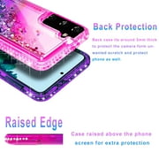 Starshop Case for Samsung Galaxy S22, Liquid Glitter Quicksand Bling Diamond -Pink/Purple