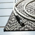 thumbnail image 3 of SAFAVIEH Courtyard Karen Geometric Indoor/Outdoor Area Rug, 5'3" x 7'7", Black/Grey, 3 of 7