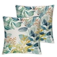 thumbnail image 2 of Nawypu Spring Leaf Pillow Covers Set of 2 Eucalyptus Leaf Green Gold Leaf Seasonal Decorative Indoor Throw Pillow Covers Cushion Cover for Home Decor Bedroom Living Room Couch Sofa Bed, 2 of 6