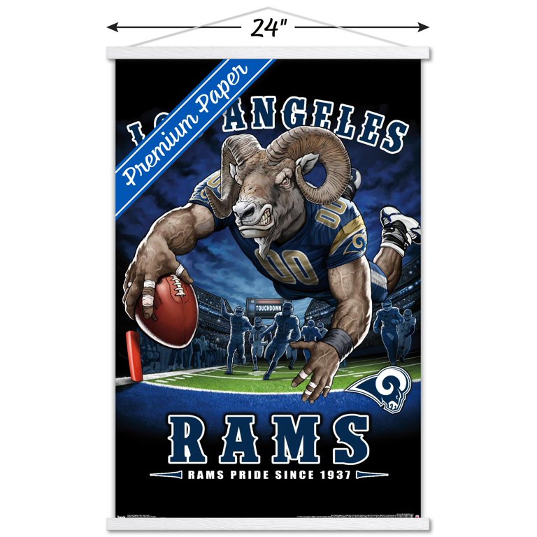 Trends International NFL Los Angeles Rams - End Zone 17 Wall Poster,  22.375 x 34, Black Framed Version