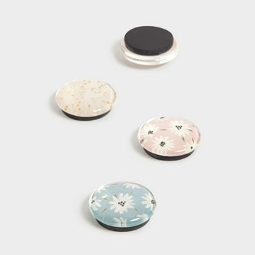 Guilded Spring Glass Magnets, 6 CT