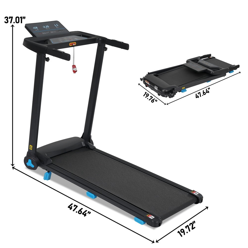 YDSM 3.0HP Quiet Foldable Treadmills for Home, 10.0MPH 300 LBS Weight Capacity Home Exercise Equipment Treadmills with Heart Rate Sensors,Type C & USB Charge Station ,Bluetooth