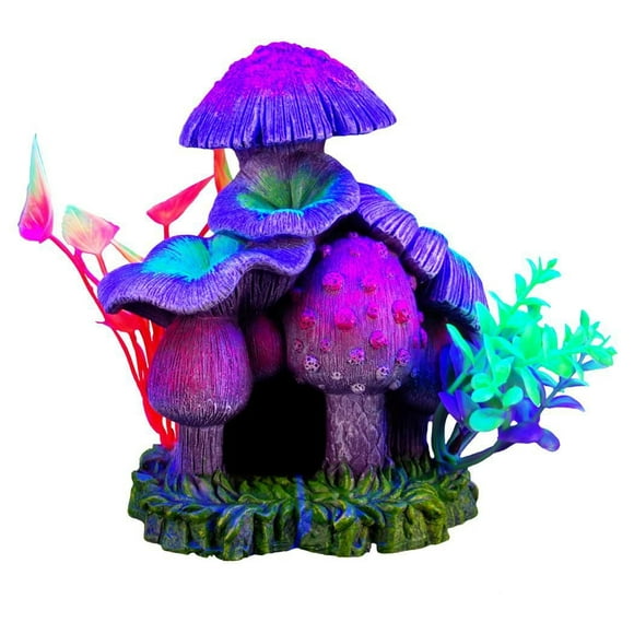 Ornement iGlo Marina, maison en champignons avec plantes Grand
