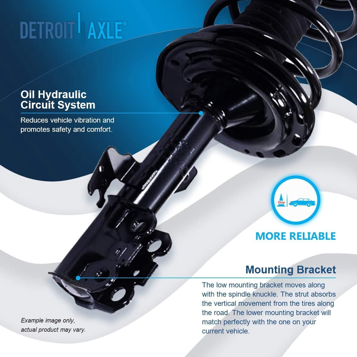 Detroit Axle - 4 Strut kits for 2004 2005 2006 Toyota Camry Solara Lexus ES330, Complete Front & Rear Struts w/Coil Spring Quick Install Ready Struts Assembly Replacement