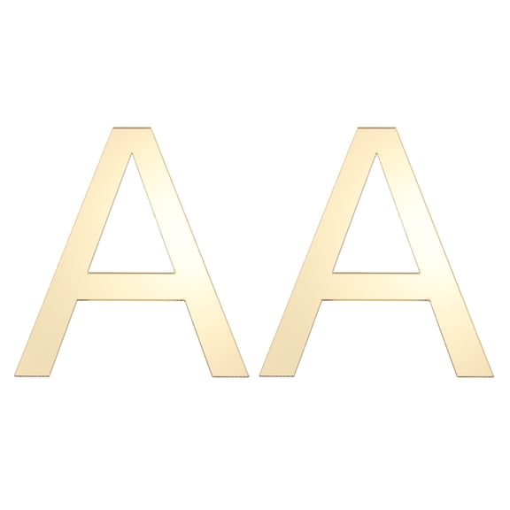 Números de casa Uxcell autoadhesivos de acrílico modernos para buzones de dirección exterior en dorado (A)