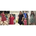 thumbnail image 7 of WellSize Plus Size Dresses for Women Summer Crew Neck Short Sleeve Sundresses Casual Beach Midi Dresses with pockets, 7 of 7