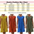 thumbnail image 2 of Zunfeo Summer Dresses for Women Casual Loose Cotton Linen Dress Short Sleeve A-line Sundress Black XL, 2 of 7