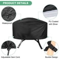 thumbnail image 2 of Cubierta para Fogata Uxcell, 48" x 18" Impermeable y Resistente a las Inclemencias del Tiempo para Parrilla Exterior [Negro], 2 of 7