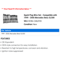 thumbnail image 2 of Spark Plug Wire Set - Compatible with 1999 - 2006 Mercedes-Benz SL500 2000 2001 2002 2003 2004 2005, 2 of 2