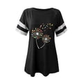 thumbnail image 3 of DPTALR Femmes Chemises Rayé Tee Nouveauté Chemise Drôle Manches Courtes Col Rond Tee Tops, 3 of 4