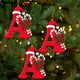 thumbnail image 5 of Colgante de árbol de Navidad de acrílico 2D con letras | Juego de 26 adornos con iniciales del alfabeto para decoración navideña, 5 of 6