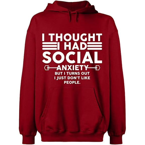 Unisex Hoodie Sweatshirt Slim Fit Long Sleeve Sweater - Antiquee Cherry Small