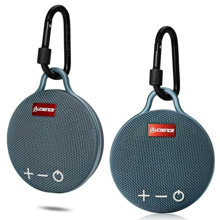 UrbanX Bluetooth Wireless IPX7 Waterproof Speaker with Clip  20H Playtime  Compact with Punchy Bass for Mi Watch Color Sports  Beach  Pool  Blue 2 Pack
