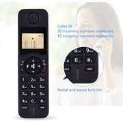 Cordless Phone with Caller ID, HandsFree Call Home Phone with Big Buttons, Speakerphone, LED Display Telephone for Home, Office, Hotel (Black)