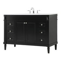 48 inch single bathroom vanity in black