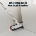 thumbnail image 4 of Floor Scrub Brush with Long Handle, 3 in 1 Scrape and Heavy-Duty Stiff Bristle Scrubber Brush for Cleaning Shower Bathroom, Patio, Garage, Kitchen, Wall and Deck, 4 of 9