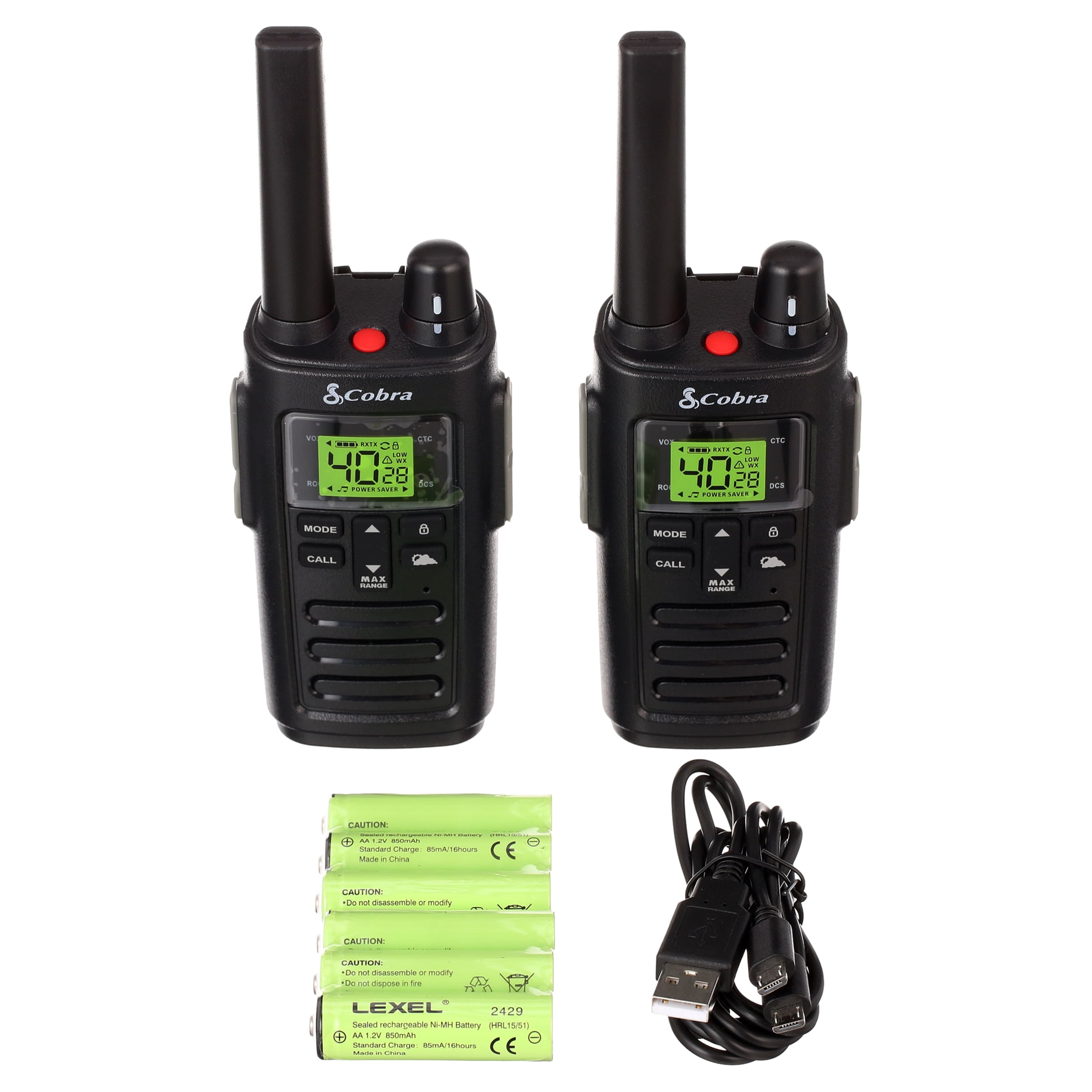 Cobra RX385 Two-Way Radios (Pair) Rugged and Water Resistant