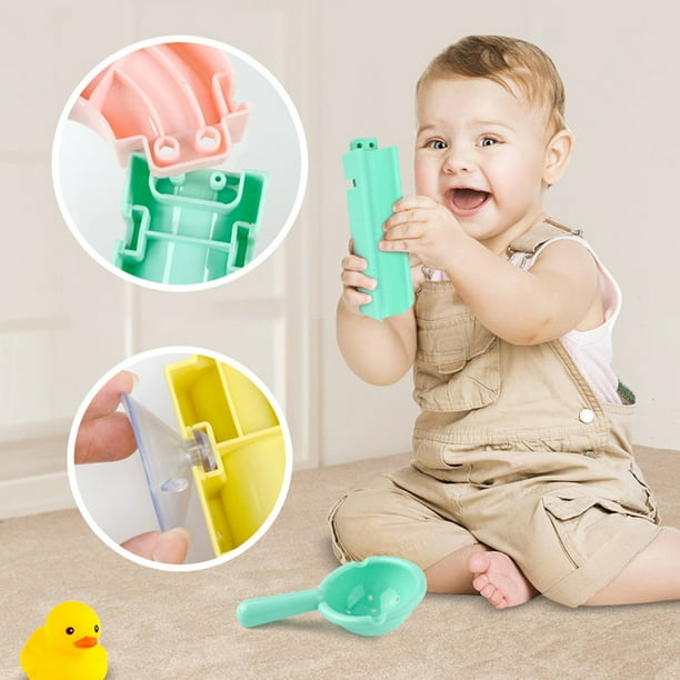 Pistas de bolas de agua para niños, juguetes de baño para niños, juguetes de baño para niños, juguetes de baño para montar en la pared del baño, optimizados para la excelencia