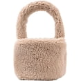 thumbnail image 1 of LHSHID Fuzzy Tote Bag for Women Faux Sherpa Small Tote Fluffy Cute Handbag Lipstick Bag Clutch Gift, 1 of 7