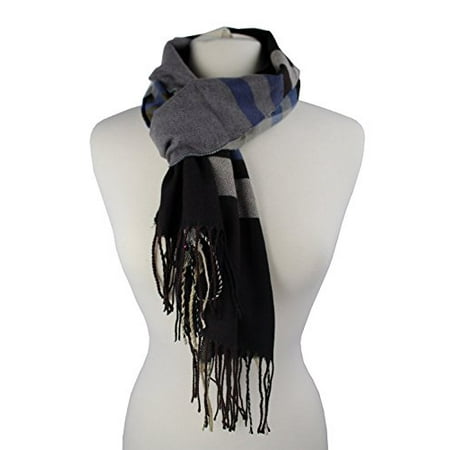 Pop Fashion Mens Plaid Woven Scarves with Soft Cashmere Like (Best Cashmere Scarves 2019)