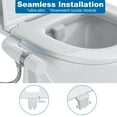 thumbnail image 4 of Bidet Non-Electric Toilet Attachment with Dual Nozzles, Adjustable Water Pressure & Stainless Steel Inlet – Ultra-Slim Cold Water Bidet for Feminine & Rear Cleansing, 4 of 6