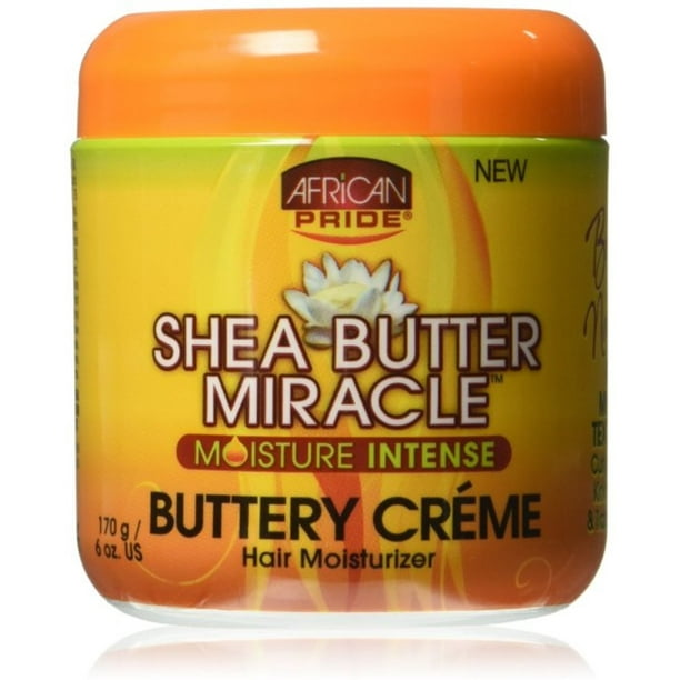 African Pride Shea Butter Miracle Buttery Creme Hair Moisturizer 6 oz