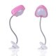 thumbnail image 5 of Lámpara de lectura LED USB con clip para proteger los ojos, lámpara de mesa con forma de corazón y cuello de cisne (rosa), 5 of 6
