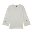 thumbnail image 1 of Alfani Blusa de manga con botones para mujer, beige, extra pequeña, 1 of 2