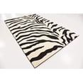 thumbnail image 2 of Unique Loom Wildlife Collection Animal Inspired with Zebra Design Area Rug, 6 ft x 9 ft, Ivory/Black, 2 of 2