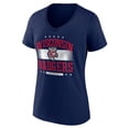thumbnail image 2 of Women's Navy Wisconsin Badgers Americana Team V-Neck T-Shirt, 2 of 3