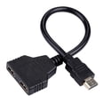thumbnail image 1 of Puerto 1080P Splitter Cable Convertidor 1 Entrada 2 Salida M / F 4K Para HDTV Soledad Cable divisor HDMI, 1 of 7