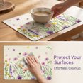 thumbnail image 4 of REGALWOVEN Farmhouse Placemats Set of 6 Linen Placemats for Dining Table Decor Indoor Outdoor Washable Kitchen Table Mat Wipe Clean Flowers C 18*12in, 4 of 5