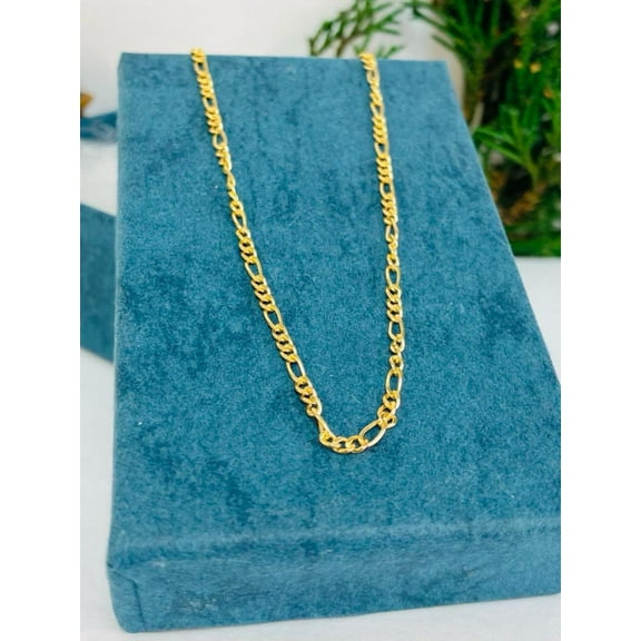 14K Gold Filled Baby Bracelet Figaro Link Newborn / Kids / Children Ladies Girls Boys / Pulsera en Oro Laminado Figaro Link Para Ninos Mujeres Hombres