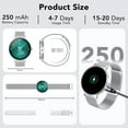 thumbnail image 4 of Montre Intelligente pour Femmes, Traqueur de Mise en Forme à Cadran Mince de 1,27 Pouces avec Appels Bluetooth (Répondre et Émettre), Montre Intelligente Compatible avec Android et iPhone, Étanchéité IP68, Montre Intelligente avec Plus de 110 Modes Sportifs (2 Bracelets), 4 of 7